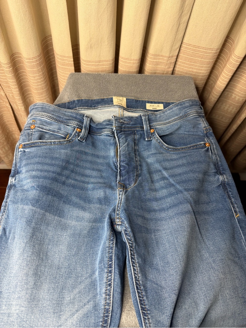 C&A Men's Skinny Blue Denim Jeans - Flex On the Go